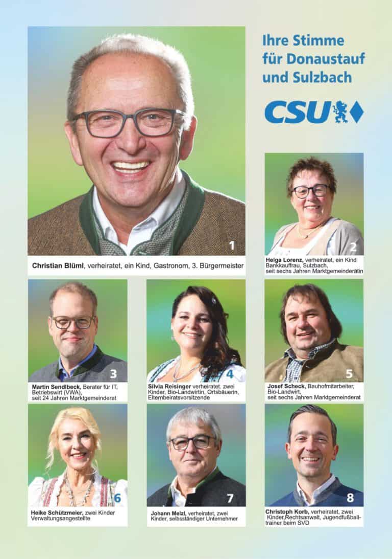 Kommunalwahl Donaustauf Sulzbach 2026