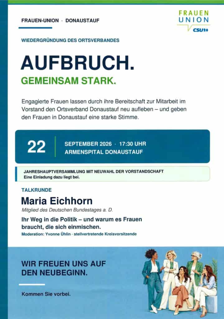 Wiedergründung der Frauen-Union Donaustauf-Sulzbach